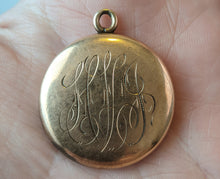 Load image into Gallery viewer, 1912 Gold Filled Monogrammed Locket with Photos