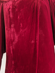 1930s Red Velvet Opera Coat | XS - Small