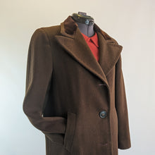 Load image into Gallery viewer, 1940s Chocolate Brown Wool Coat