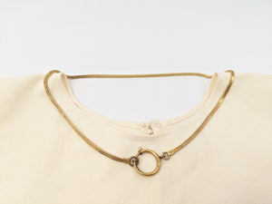 1940s Gold Filled Snake Chain with Large Clasp/Clip