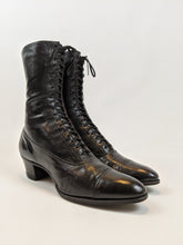 Load image into Gallery viewer, 1910s-1920s Black Lace Up Boots | Approx Sz 8.5-9