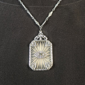 Art Deco Camphor Glass Necklace