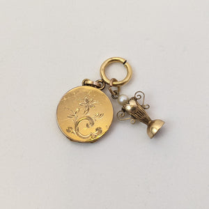 1940s Trophy and Locket Charms