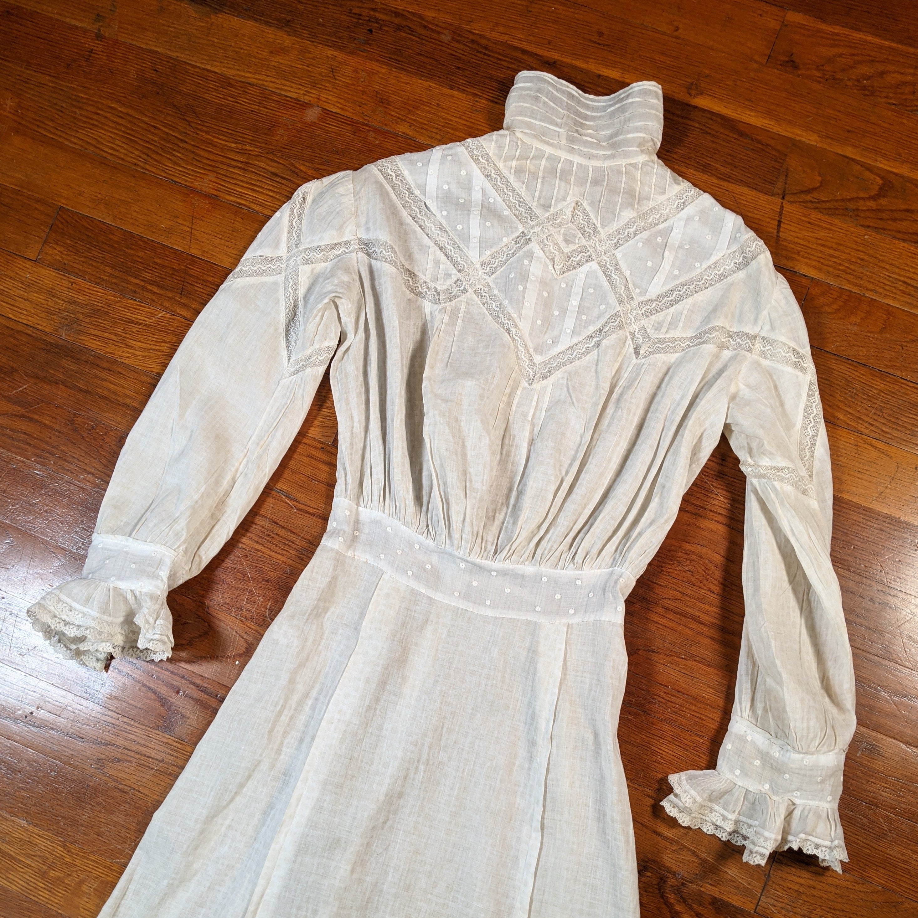 Edwardian Cotton + Lace Dress – Witchy Vintage