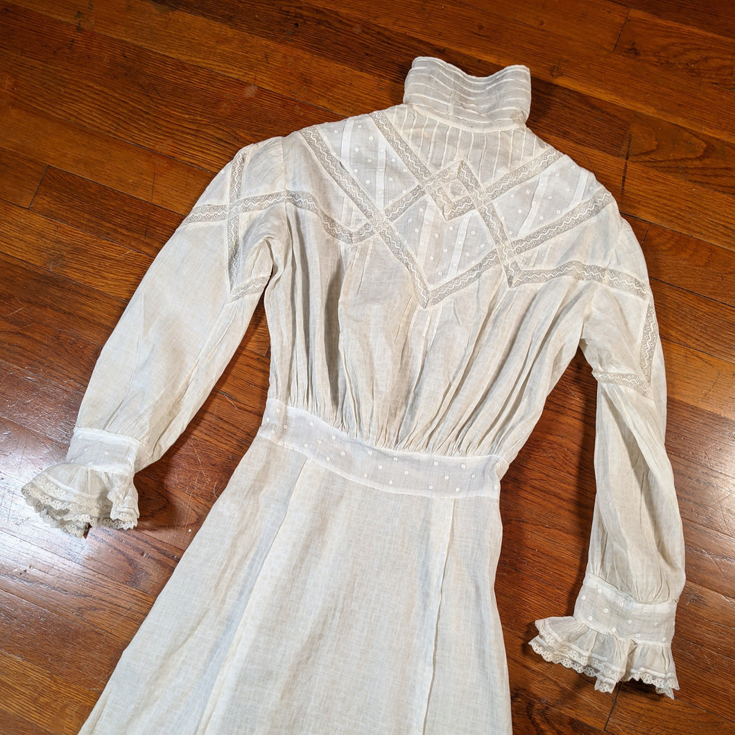 Edwardian Cotton + Lace Dress