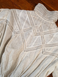 Edwardian Cotton + Lace Dress
