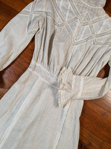 Edwardian Cotton + Lace Dress