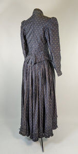 1890s Indigo Calico Dress