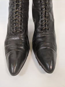 1910s-20s Black Boots | Approx Sz 7