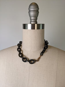 Victorian Jet Chunky Chain Necklace