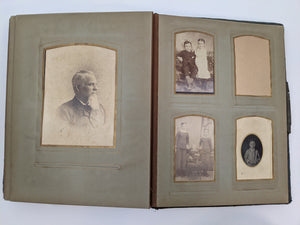 Blue Victorian Photo Album with Photos