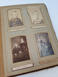 Red Victorian Photo Album with Photos