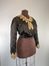 Load image into Gallery viewer, 1910s Silk + Lace Blouse