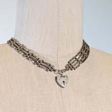 Load image into Gallery viewer, Victorian Revival Sterling Silver Gate Necklace