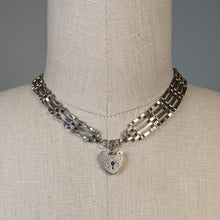 Load image into Gallery viewer, Victorian Revival Sterling Silver Gate Necklace