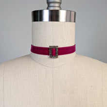 Load image into Gallery viewer, Victorian Cut Steel Buckle Choker
