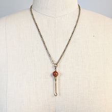 Load image into Gallery viewer, Victorian Agate Button Hook Pendant