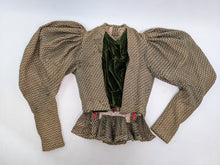 Load image into Gallery viewer, 1890s Green + Brown Bodice