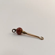 Load image into Gallery viewer, Victorian Agate Button Hook Pendant