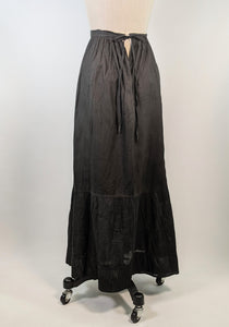 1910s Black Cotton Petticoat