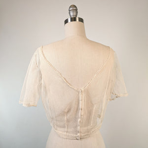 1900s Net Lace Camisole | Short Sleeve