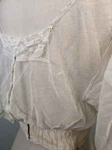 1900s Net Lace Camisole | 3/4 Sleeve