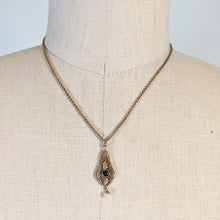 Load image into Gallery viewer, Art Nouveau Rose Gold Pearl Drop Necklace
