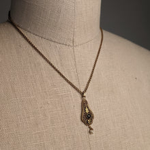 Load image into Gallery viewer, Art Nouveau Rose Gold Pearl Drop Necklace