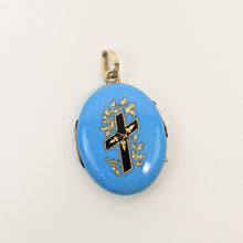 Load image into Gallery viewer, Victorian 14k Gold Enamel Mourning Locket