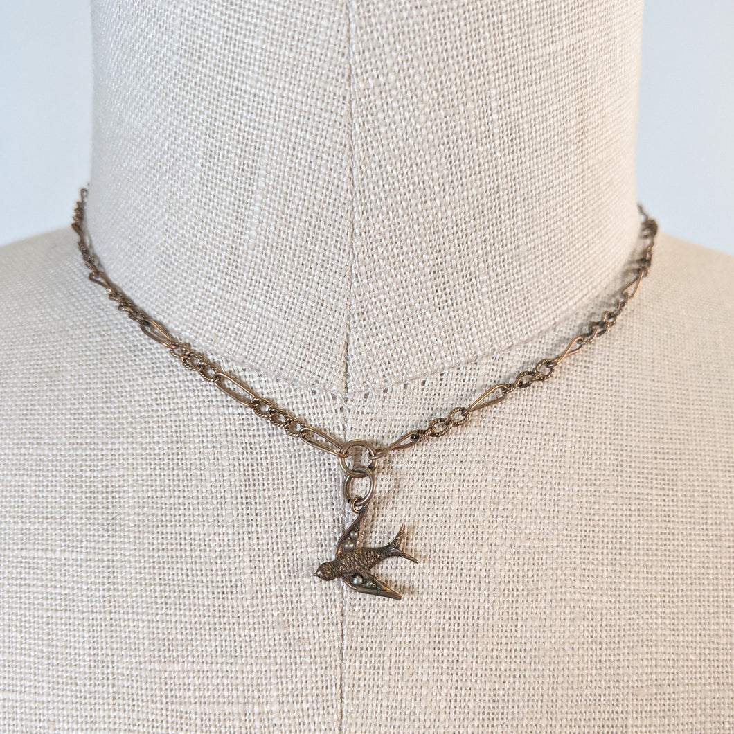 RESERVED | Edwardian Swallow Necklace