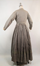 Load image into Gallery viewer, 1860s Gingham Dress