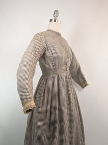 1860s Gingham Dress