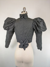 Load image into Gallery viewer, 1890s Black Gigot Sleeve Bodice | Cotton/Blend