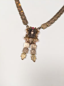 Victorian Owl Book Chain Necklace