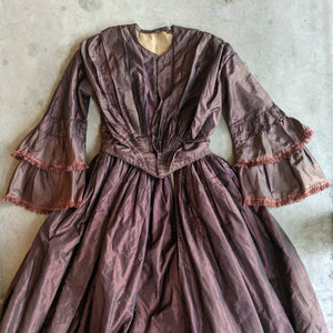 Late 1840s - 1850 Silk Gown