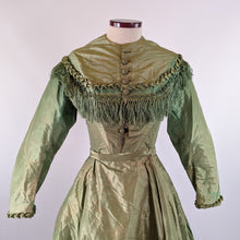 Load image into Gallery viewer, 1860s Green Gown