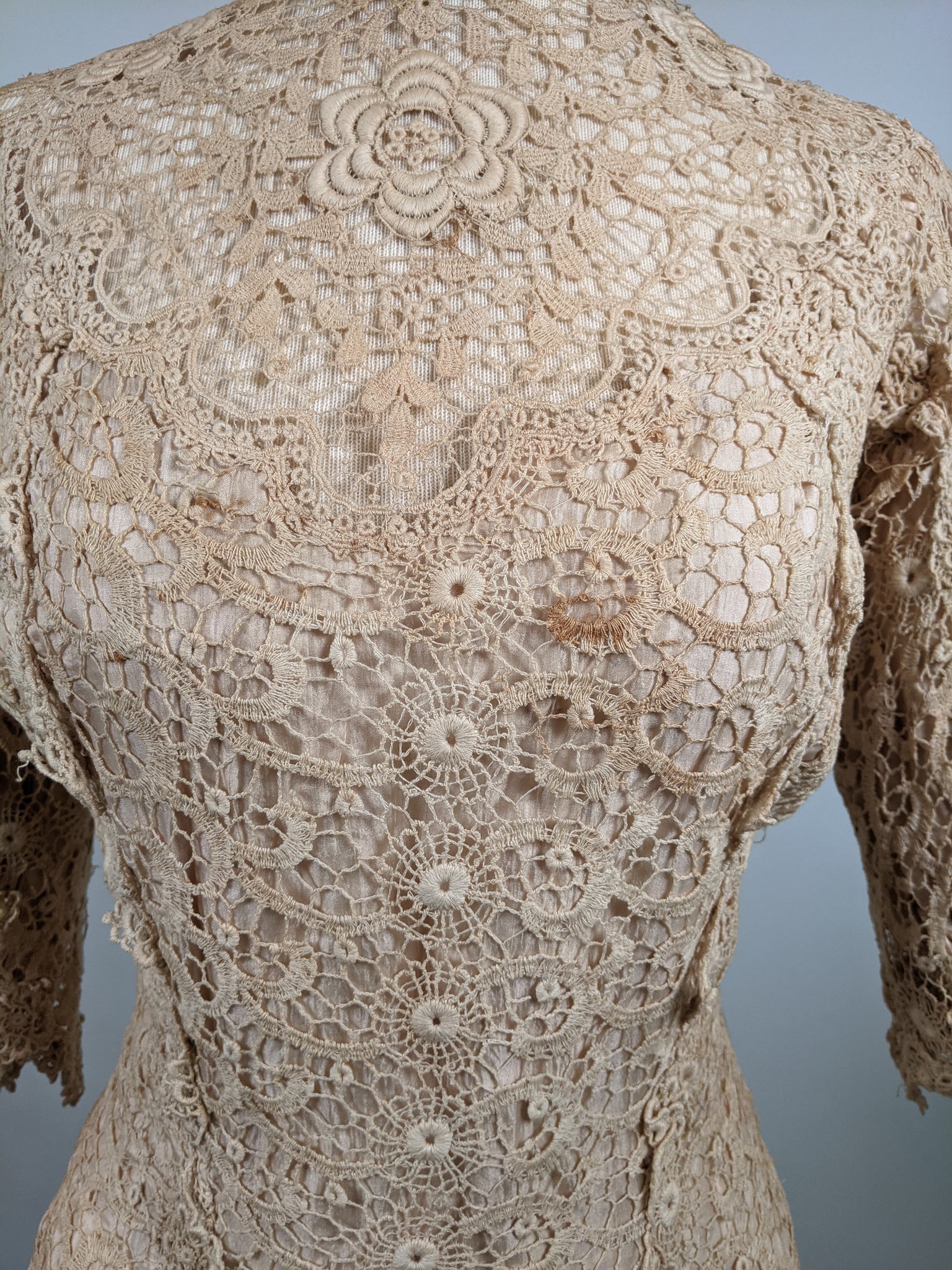 Edwardian Irish Lace Dress Witchy Vintage Edwardian Irish Lace Dress Witchy Vintage