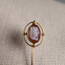 Load image into Gallery viewer, 10k Gold Cameo Stick Pin