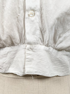 1910s Cotton Corset Cover / Dress Top