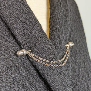 1890s-1900s Acorn Cloak / Collar Pin