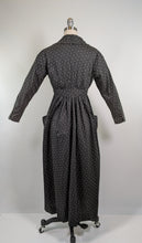 Load image into Gallery viewer, 1910s Black + White Calico Dress