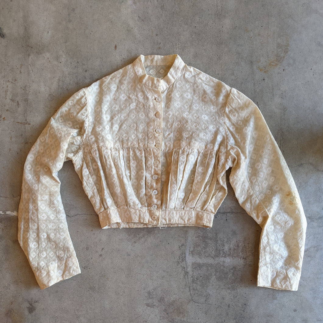 1870s-80s Cotton Shirtwaist