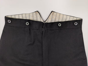 1900s-1910s Black Wool Trousers