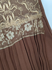 1920s Sheer Silk + Lace Dress