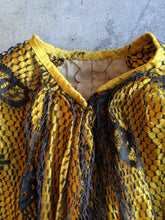 Load image into Gallery viewer, 1904-1905 Yellow + Black Silk Bodice