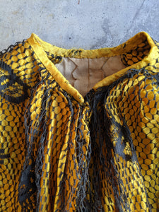1904-1905 Yellow + Black Silk Bodice