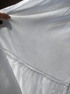 1910s White Cotton Lingerie Dress