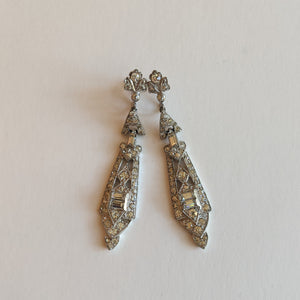 Art Deco Sterling Silver Chandelier Earrings