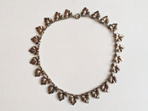 1900s Art Nouveau Leaves Choker Necklaces