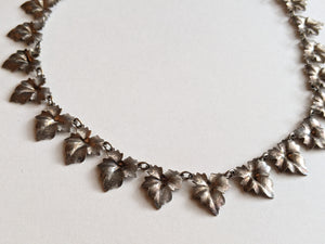 1900s Art Nouveau Leaves Choker Necklaces